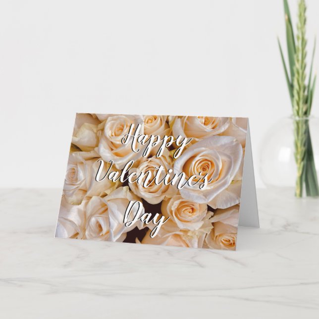 Carte Élégantes Roses Blanches Florales Meilleure Amie S (Devant)