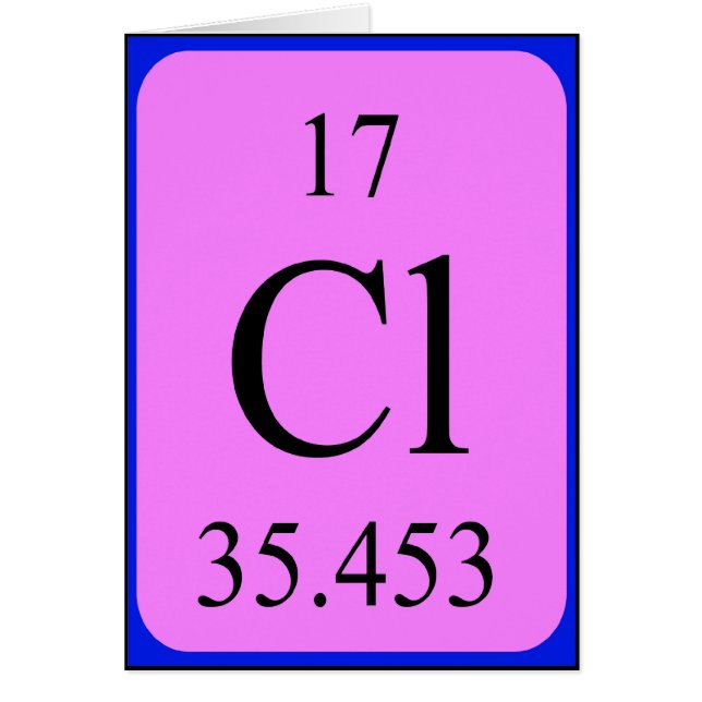 Carte Élément 17 - Chlorine (Devant)