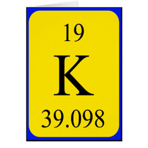 Carte Element 19 - Potassium