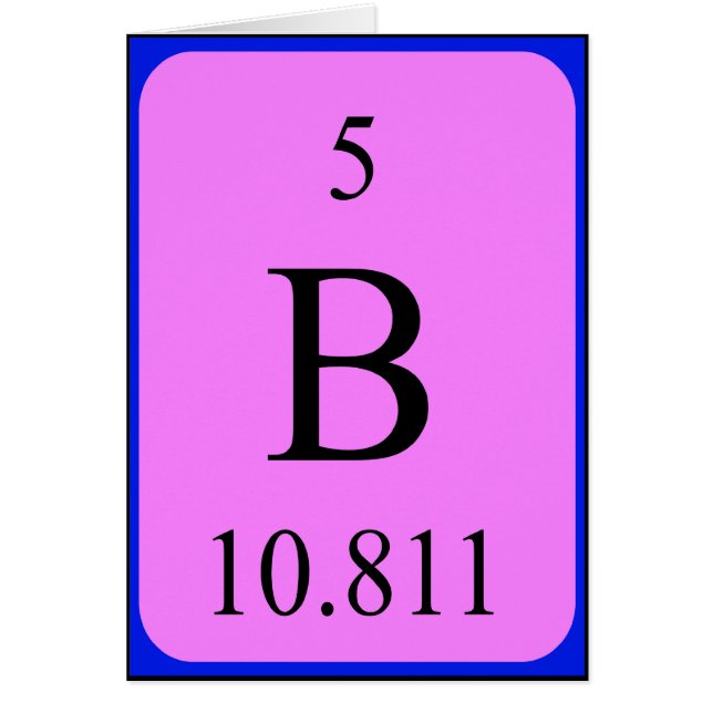 Carte Element 5 - Boron (Devant)