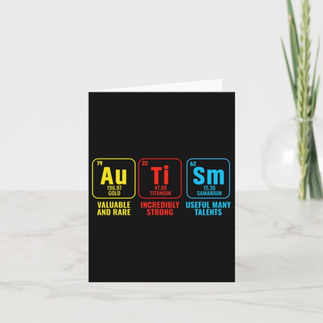 Carte Éléments autistes Tableau périodique Sensibilisati (Devant)