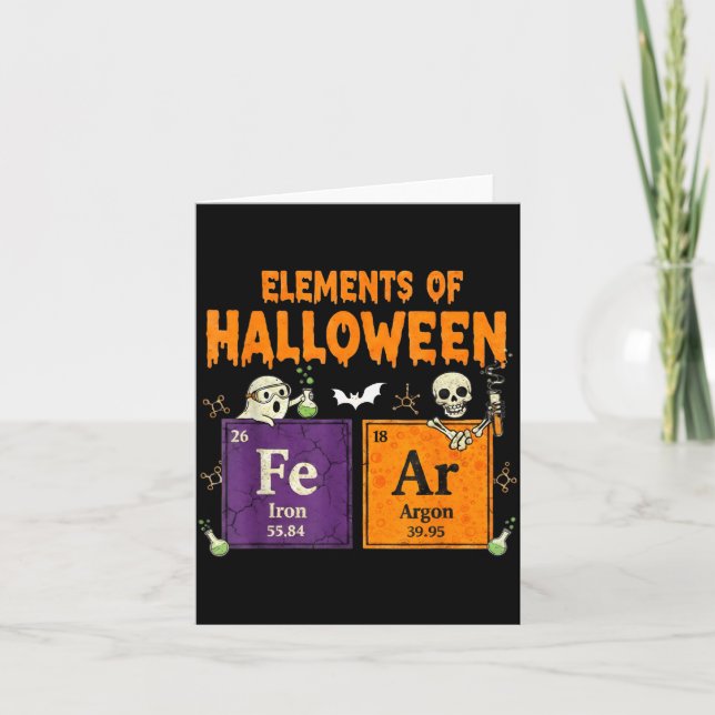 Carte Elements Of Halloween Fear Periodically Halloween  (Devant)