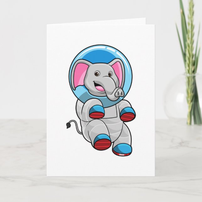 Carte Elephant as Astronaut in Glass sphere (Devant)