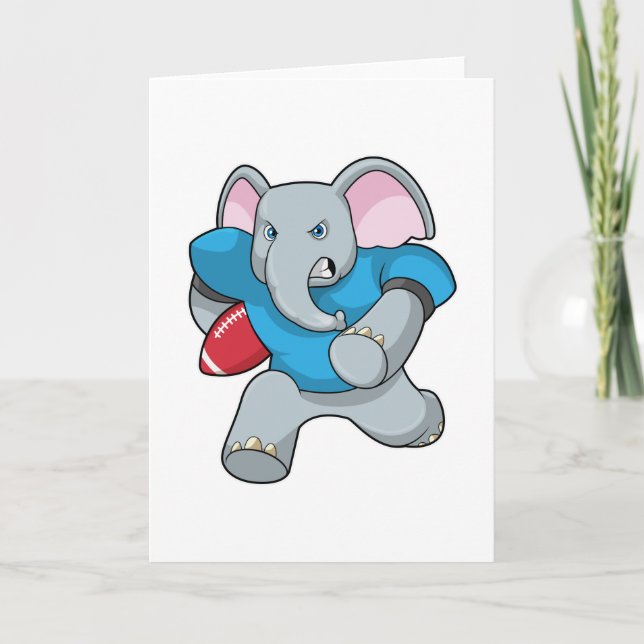 Carte Elephant au football avec équipement (Devant)