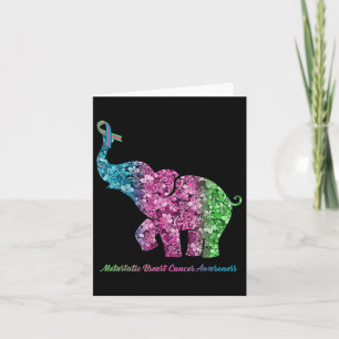 Carte Elephant Avec Fleur Métastatique Cancer du Sein Aw
