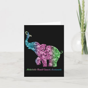 Carte Elephant Avec Fleur Métastatique Cancer du Sein Aw