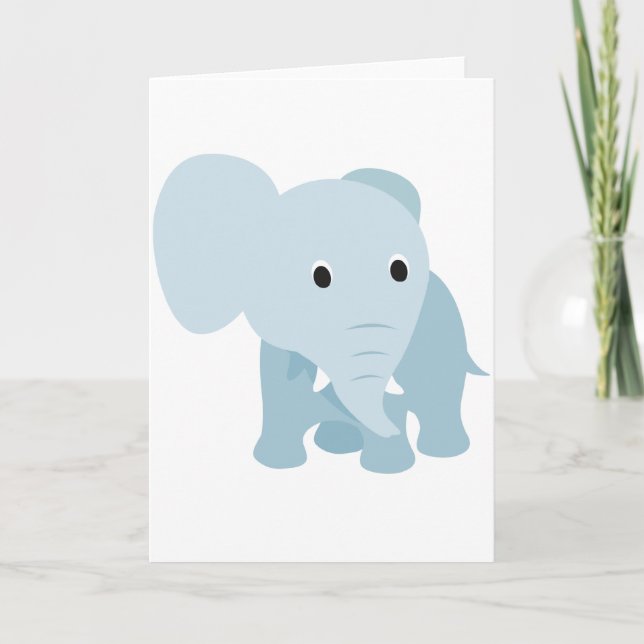 Carte Eléphant Bébé mignon (Devant)