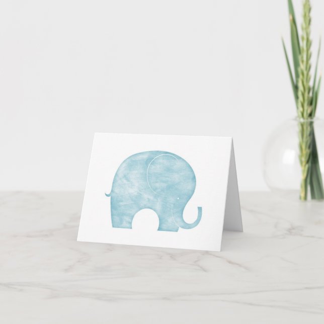 Carte Éléphant Bleu (Devant)