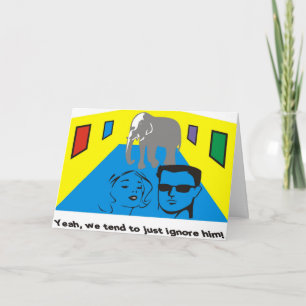 Carte Eléphant dans la pièce