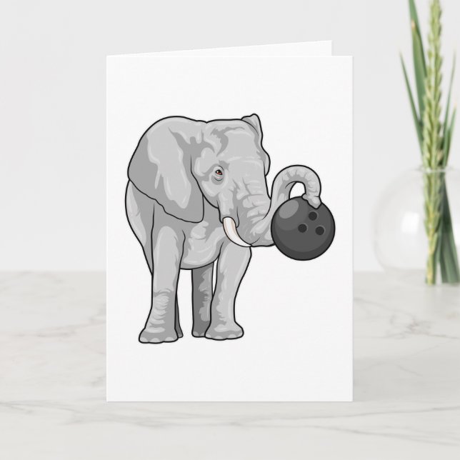 Carte Éléphant de bowling (Devant)