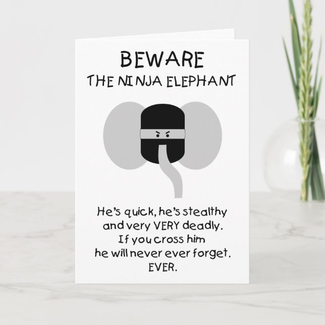 Carte Eléphant de Ninja ! (Devant)