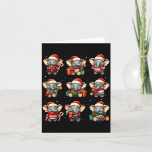 Carte Éléphant de Noël drôle amateur d'éléphant Pyjama H