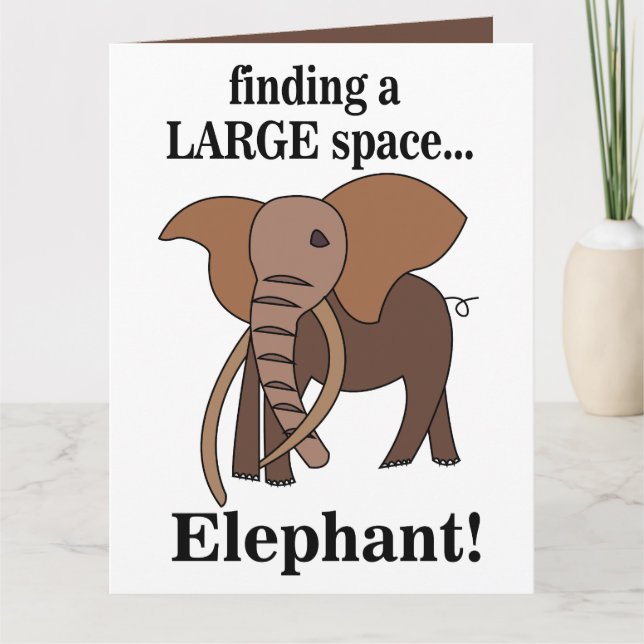 Carte Éléphant drôle (Devant)