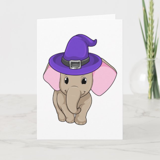Carte Éléphant en sorcier (Devant)