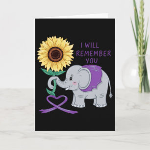 Carte Eléphant Je Me Souviendrai De Vous Tournesol Heime