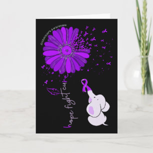 Carte Éléphant Mignon Espoir Combat Cure Tournesol Heime