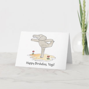 Carte Elephant Pratiquer la pose de la danseuse de Yoga
