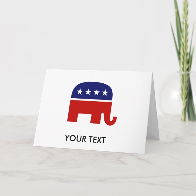 Carte Éléphant républicain de l'éléphant/GOP (Devant)