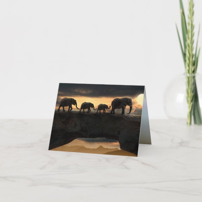 Carte Eléphant sur le pont naturel (Devant)