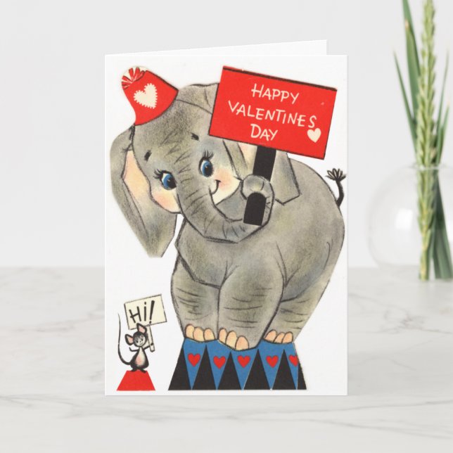 Carte Elephant Valentine (Devant)