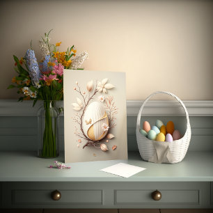 Carte Élevage de papier et style origami Oeuf de Pâques