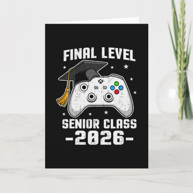 Carte Élève de terminale 2026 Joueur de jeu vidéo Cl de  (Devant)