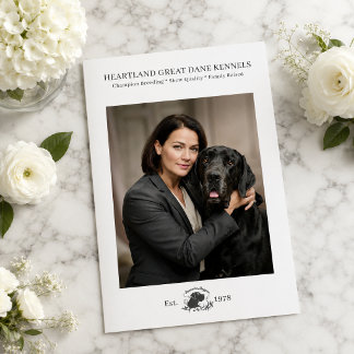 Carte Éleveur de Dogue Allemand Photo & Coordonnées, QR
