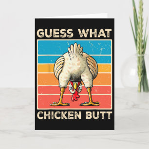 Carte Éleveur de poulets drôle d'élevage devine quoi pou