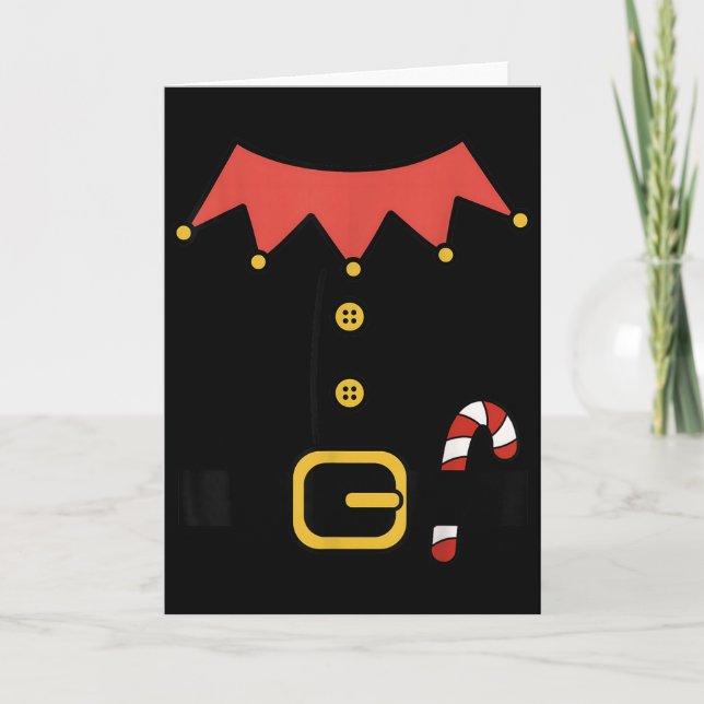 Carte Elf Christmas Halloween Costume Mens Womens Boys G (Devant)