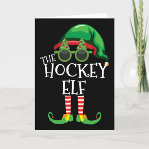 Carte Elf de hockey Ensembles de Noël pour groupe de fêt