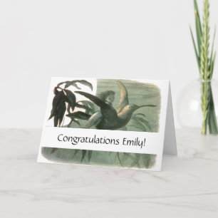 Carte Elf Fairies Elves Lune Scène nocturne Oiseau Volan