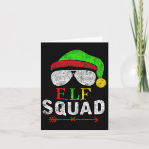Carte Elf Famille de Noël Correspondant Pyjamas Xmas Elf