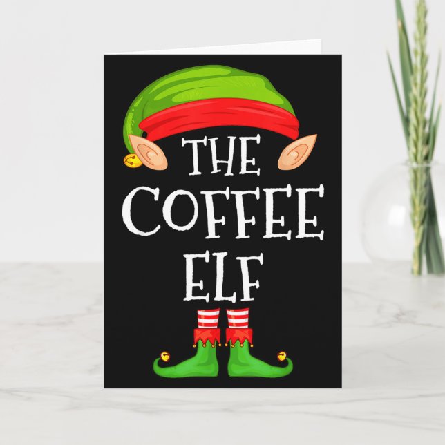 Carte Elf Family Christmas Coffee Elf Sweater Matching C (Devant)