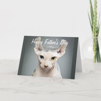 Carte Elf Sphinx Chat Photo Fête des pères heureuse