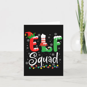 Carte Elf Squad Amusant Elf Famille Noël Correspondant P