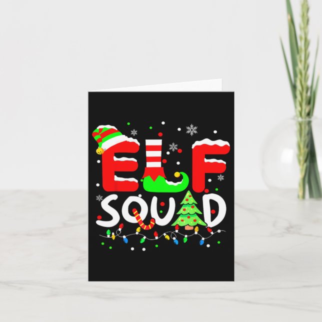 Carte Elf Squad Noël Correspondant Famille Enfant Garçon (Devant)