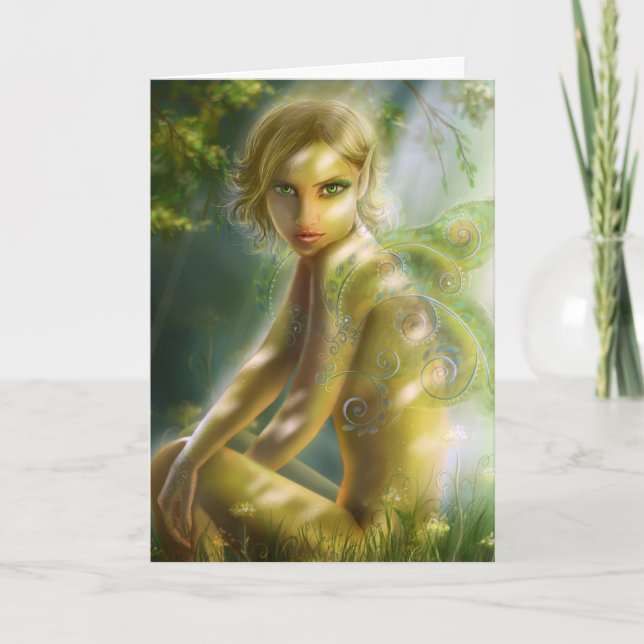 Carte elfe en bois (Devant)