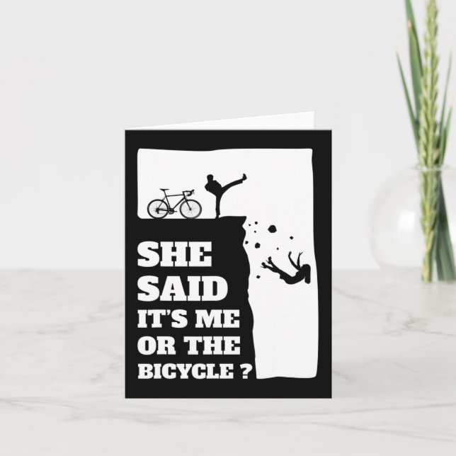 Carte Elle a dit que c'était moi ou le vélo amusant (Devant)
