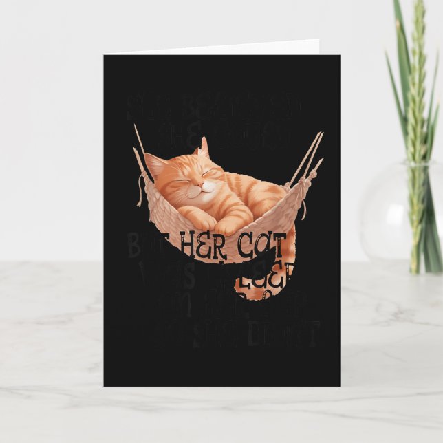 Carte Elle croyait qu'elle pouvait mais son chat dormait (Devant)