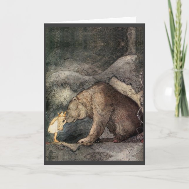 Carte Elle embrassa le nez de l'ours (Devant)