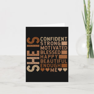 Carte Elle Est Confiante Forte Motivée Heureux Belle