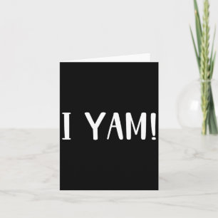 Carte Elle est ma patate douce Je suis Yam Couple Merci