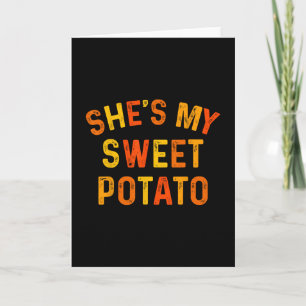 Carte Elle est ma patate douce Je suis Yam Thanksgiving