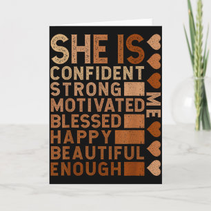 Carte Elle est moi femmes noires belles fortes bénies Pr