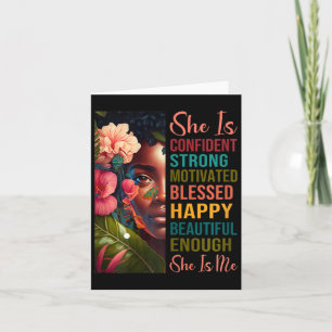 Carte Elle Est Moi Forte Éduquée Bénie Histoire Noire Qu