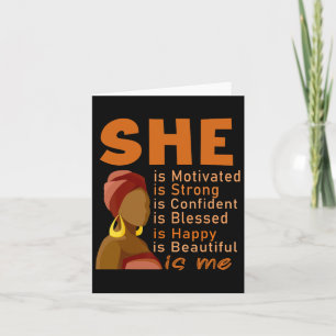 Carte Elle Est Moi Forte Éduquée Noire Histoire Mois Fem