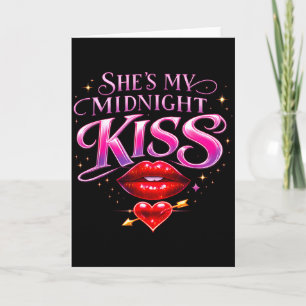 Carte Elle est mon baiser de minuit Bonne année à accord