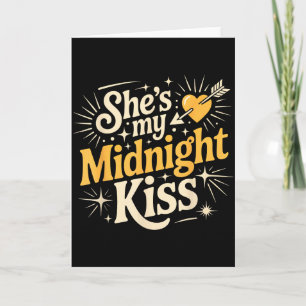 Carte Elle est mon baiser de minuit disant couple romant