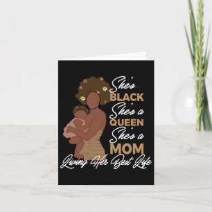 Carte Elle est noire Elle est une reine Elle est une mam