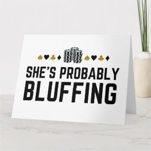 Carte Elle est probablement Bluff - Casino Poker Bluff c